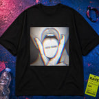 Techno Tongue Text T-Shirt