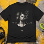 Techno Nun Text T-Shirt